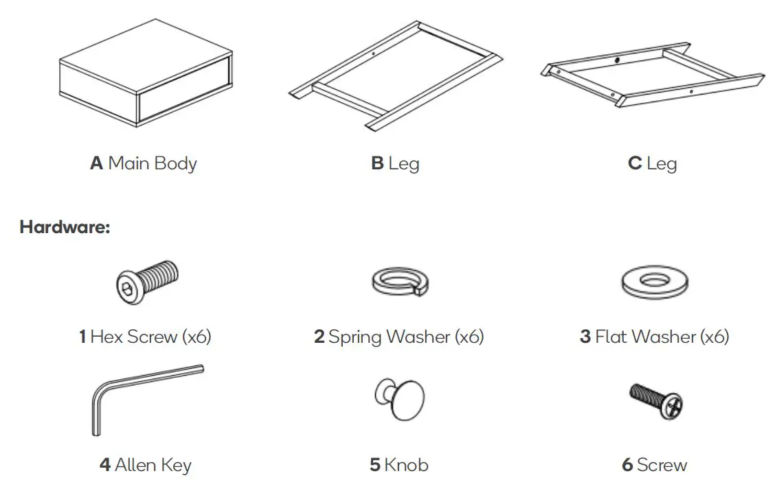 kogan OVOLLIEBTWA Ollie Bed Side Table fig1