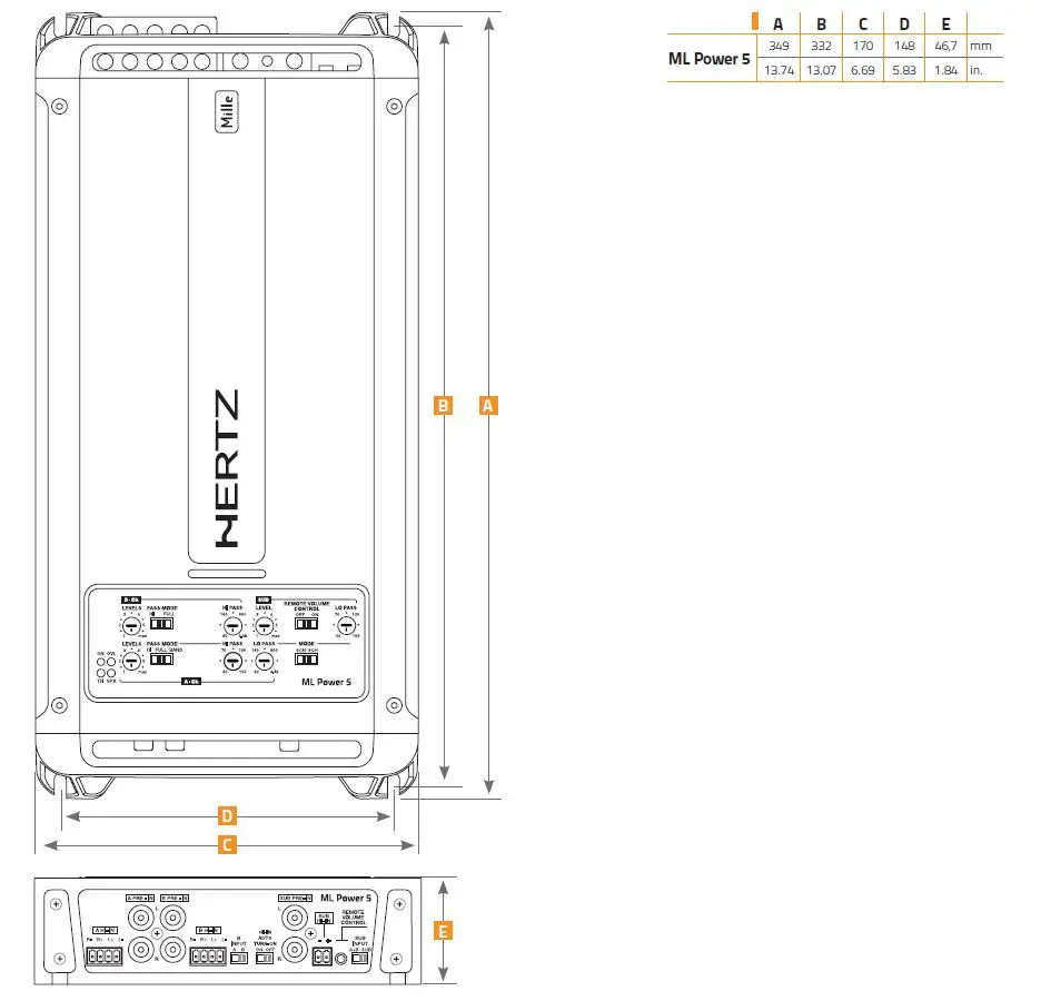 HERTZ ML POWER 4 Mille ML Power 4-Channel Car Amplifier fig2
