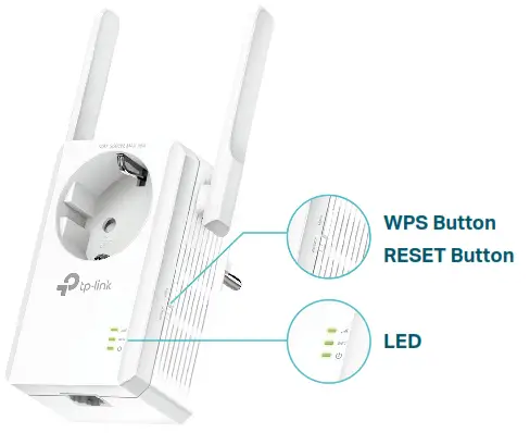 tp-link 300 Mbps Wi-Fi Range Extender with AC Passthrough - Hardware