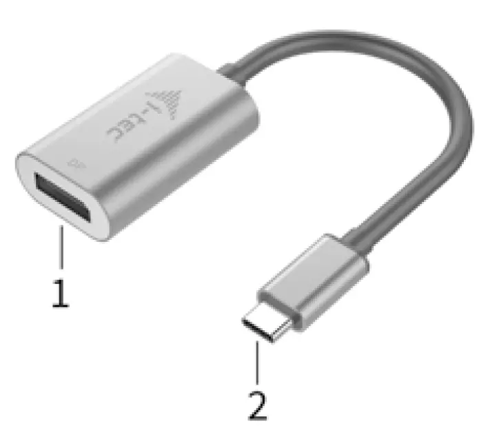 i-tec C31METALDP60HZ USB-C DisplayPort 60 Hz Metal Adapter fig1