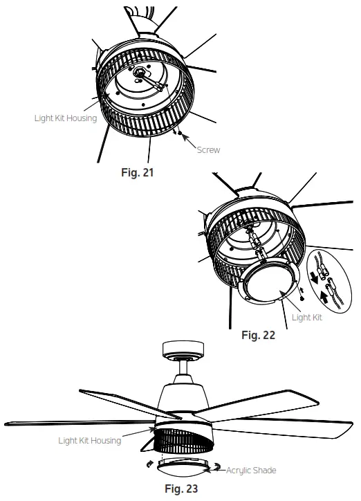 KICHLER 300319 52 Inch Dawn LED Ceiling Fan - ACRYLIC SHADE