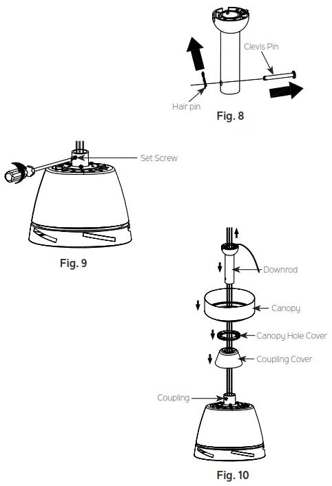 KICHLER 300319 52 Inch Dawn LED Ceiling Fan - OTOR ASSEMBLY