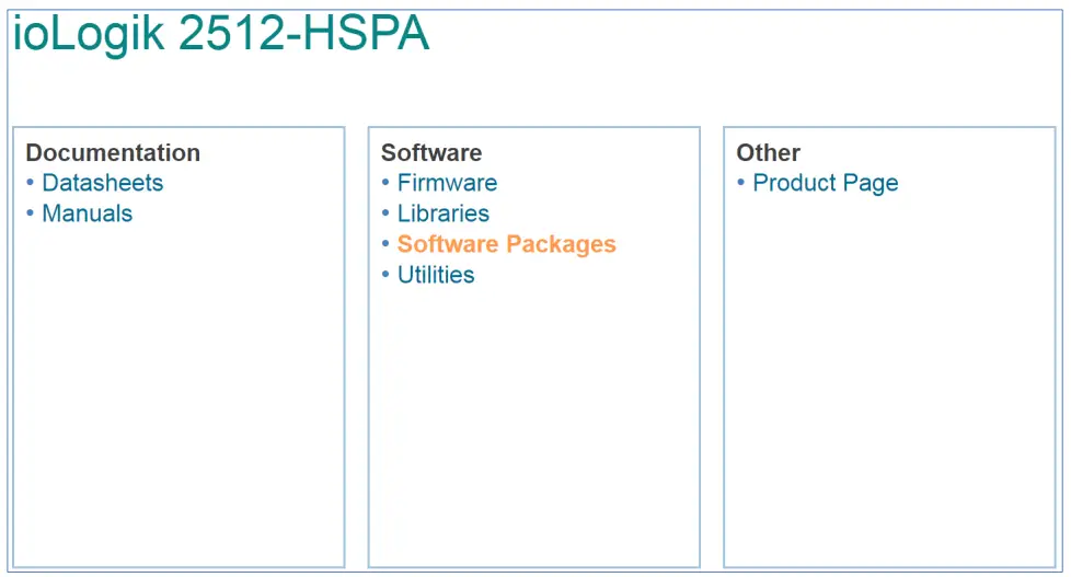 MOXA ioLogik R1200 Series Universal Controllers and I Os - Software Packages