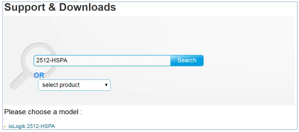 MOXA ioLogik R1200 Series Universal Controllers and I Os - click Search