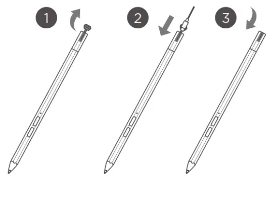 Lenovo TB J606F P11 Smart Tablet - Charging the pen