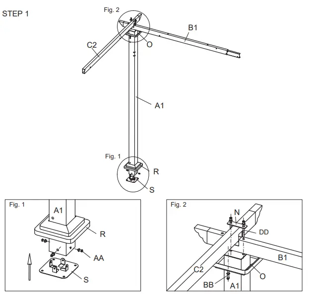 EAGLE PEAK 10 ft. x 10 ft. Steel Outdoor Pergola 1