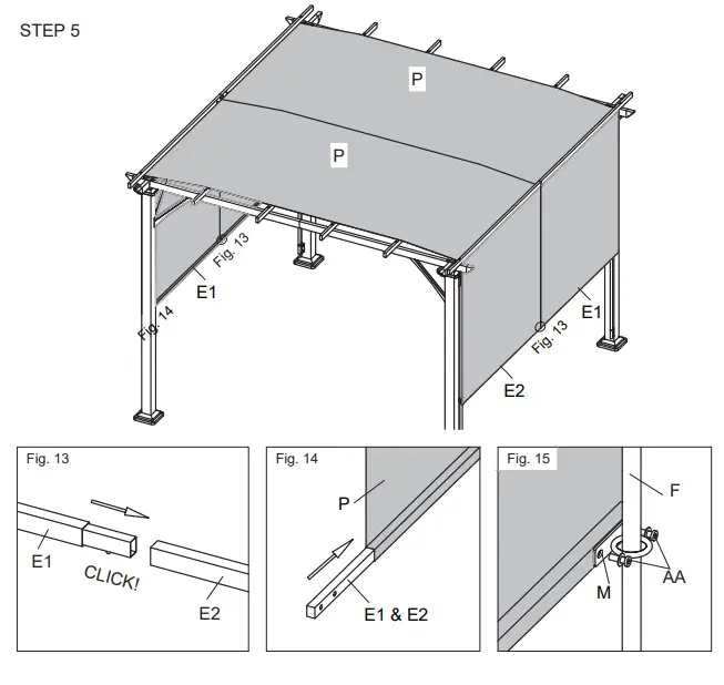 EAGLE PEAK 10 ft. x 10 ft. Steel Outdoor Pergola 5