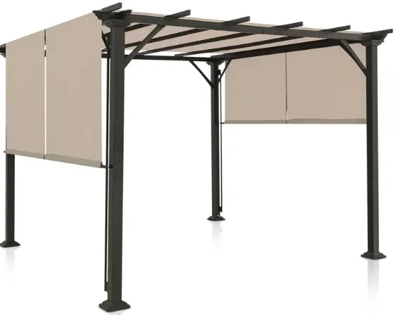 EAGLE PEAK 10 ft. x 10 ft. Steel Outdoor Pergola