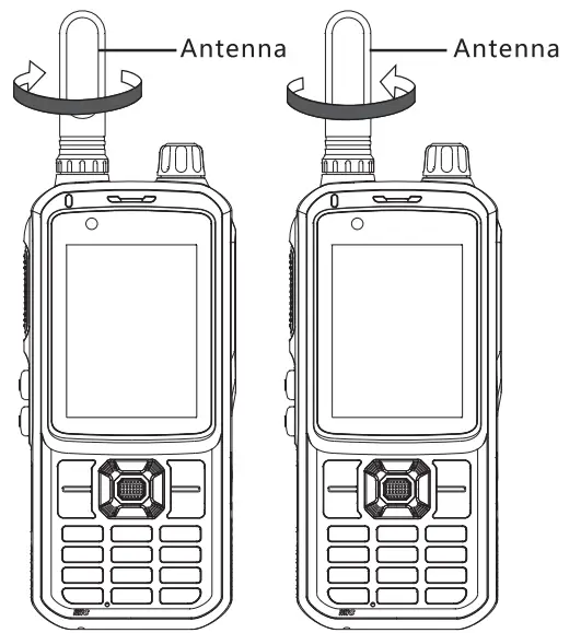 Inrico T368 4G LTE Network Intercom 2.4 Inch Screen - antenna