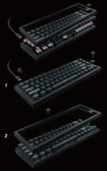 Xtrfy K5 Compact RGB 65% Mechanical Gaming Keyboard - DISASSEMBLE