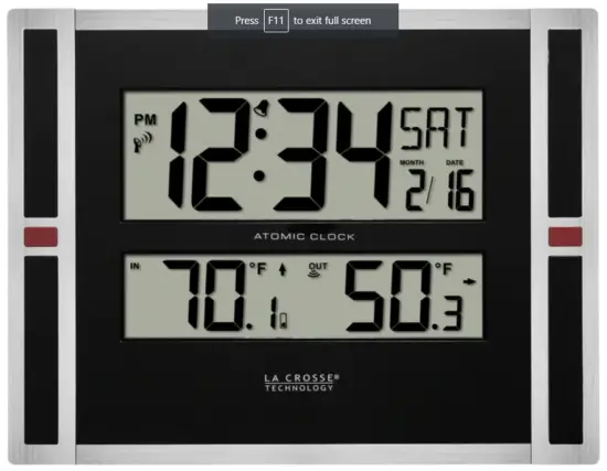 LA CROSSE TECHNOLOGY 513-149V2 Atomic Digital Wall Clock
