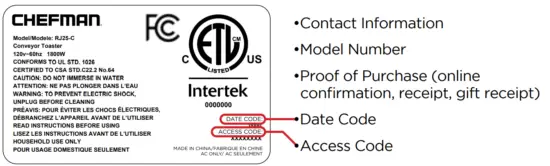 Chefman RJ13 4 AFC SERIES Auto FOOD processor - egister my product