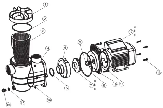 HYDROTOOLS 71206 Replacement 1 3 HP Pump - 4