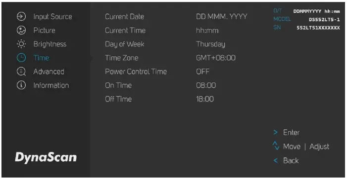 DynaScan DS552LT5-1 55 Inch Clean Black Digital Signage-19