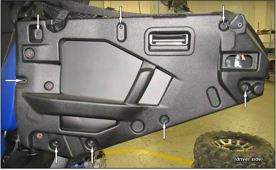 SUPERATV Honda Talon Door Locate stock indentations