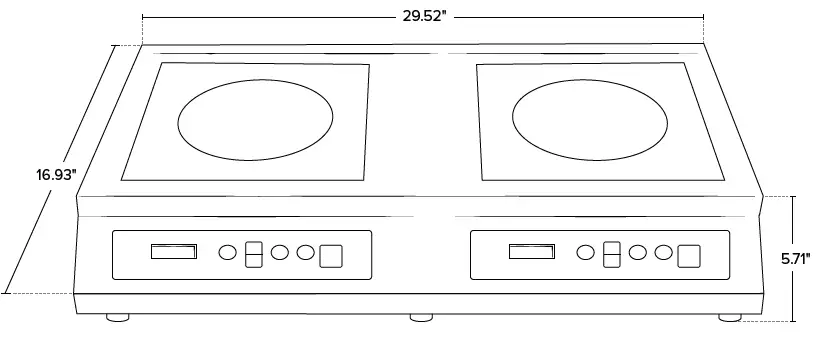 AVANTCO 177IC35DB 3600 Watt Double Countertop Induction Range fig 2