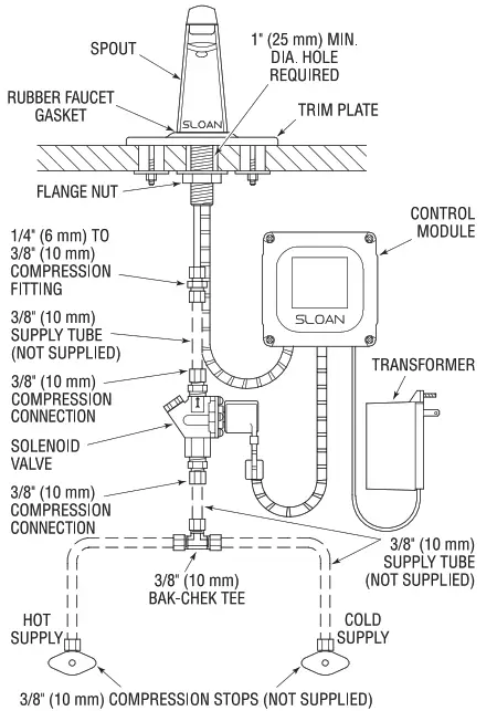 SLOAN Sensor Activated Lavatory Faucet - FAUCET