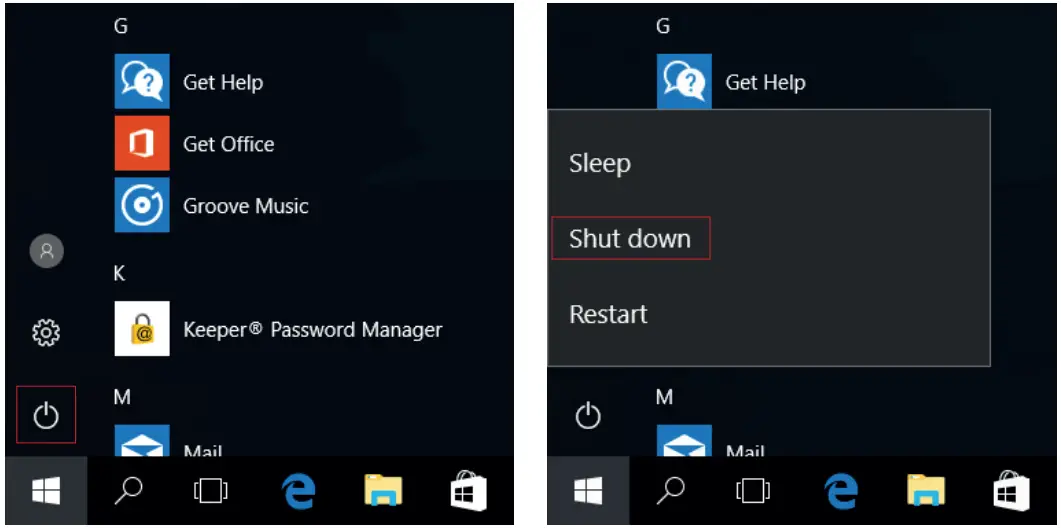 Sleep, Shut Down And Restart