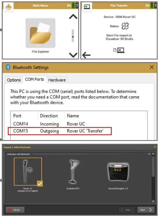 OKM ROVER UC Metal Detector - app 3