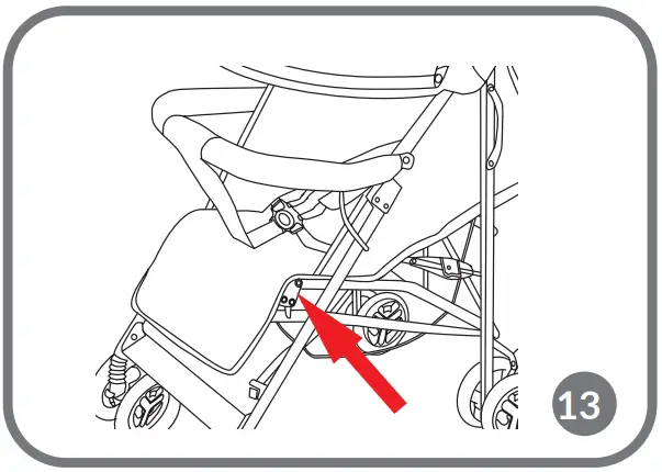 Footrest adjustment button