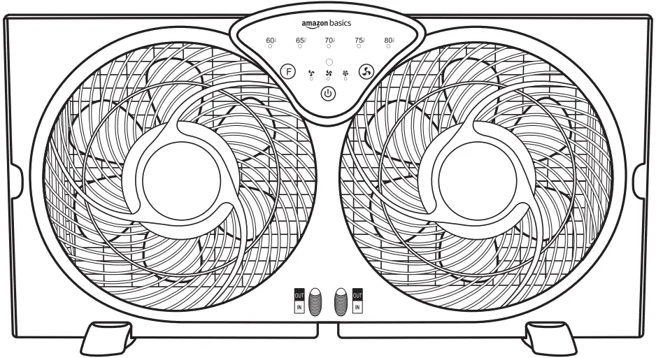 amazonbasics B07YJCWY8N Digital Window Fan A