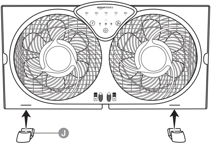 amazonbasics B07YJCWY8N Digital Window Fan D