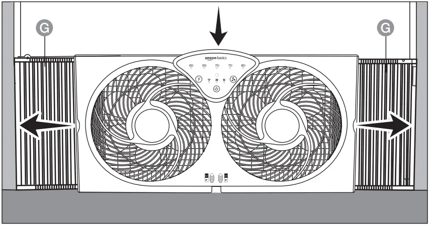 amazonbasics B07YJCWY8N Digital Window Fan E