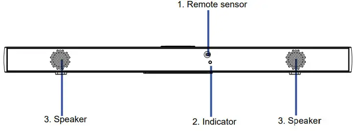 naxa 32TV Sound Bar System Front View