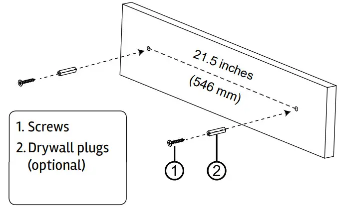 naxa 32TV Sound Bar System wall.