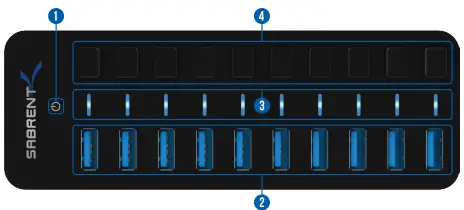 SABRENT HB-BU10 USB 3.0 Hub With Power Switches-fig2