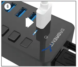 SABRENT HB-BU10 USB 3.0 Hub With Power Switches-fig9