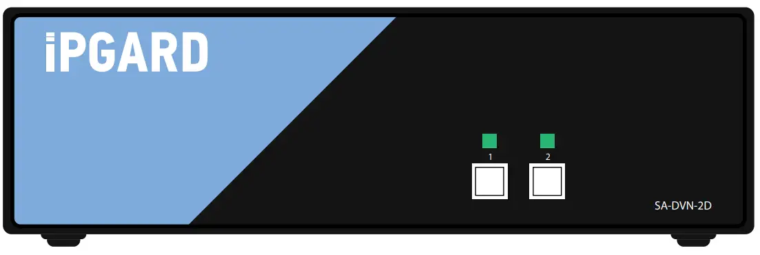 IPGARD SA DVN 2D 2 Port DVI I secure KVM switch