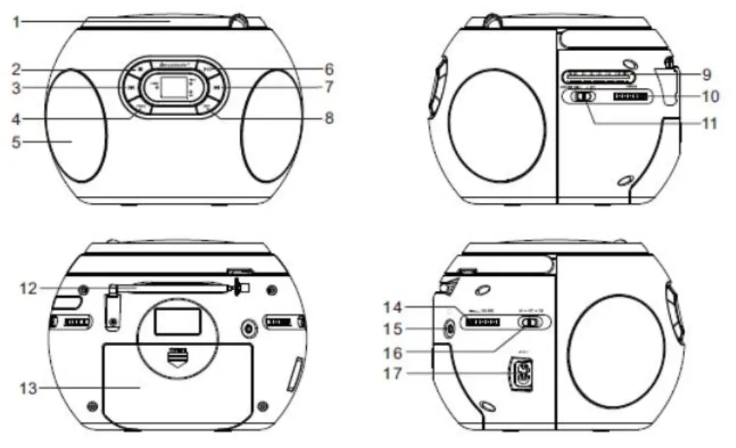 soundmaster SCD2120 Radio CD Player - fig