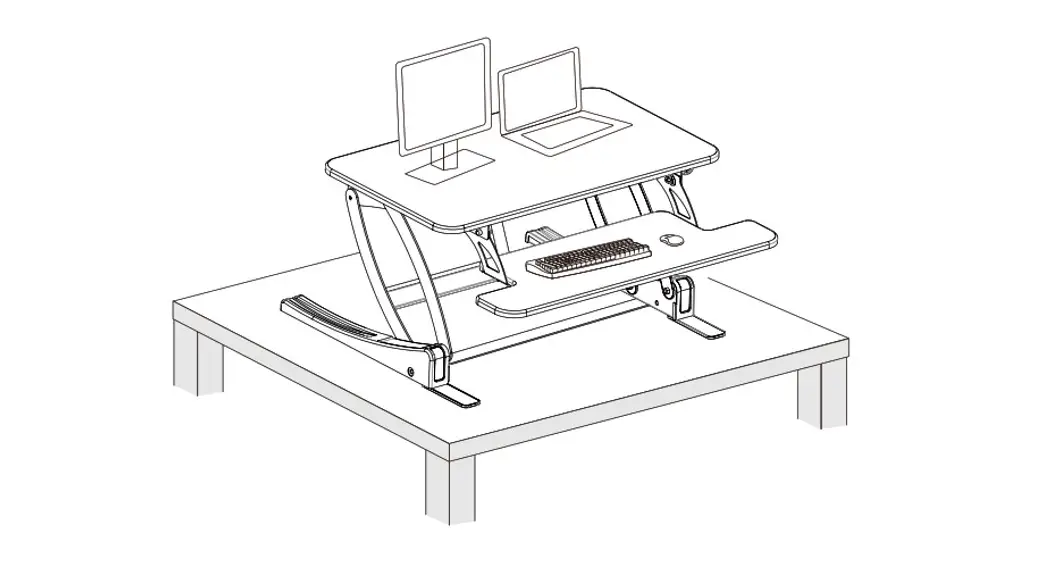 Vivio Black Desk Riser Instruction Manual Vivio Black Desk Riser Instruction Manual