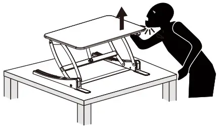 VIVIO Black Desk Riser - ASSEMBLY STEPS 2