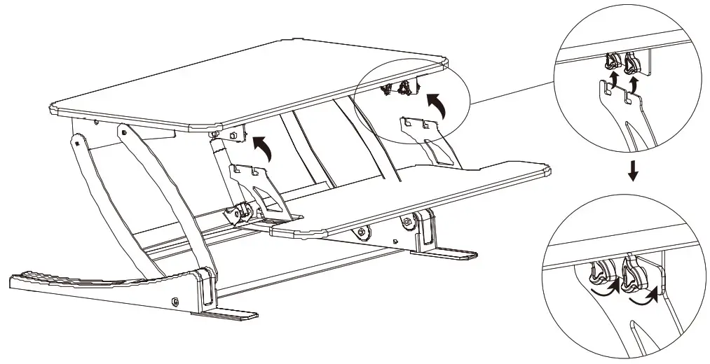 VIVIO Black Desk Riser - ASSEMBLY STEPS 6