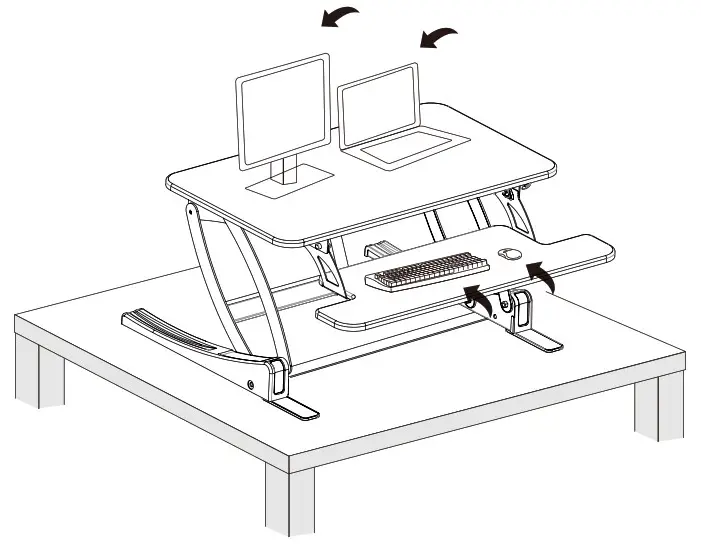 VIVIO Black Desk Riser - ASSEMBLY STEPS 7