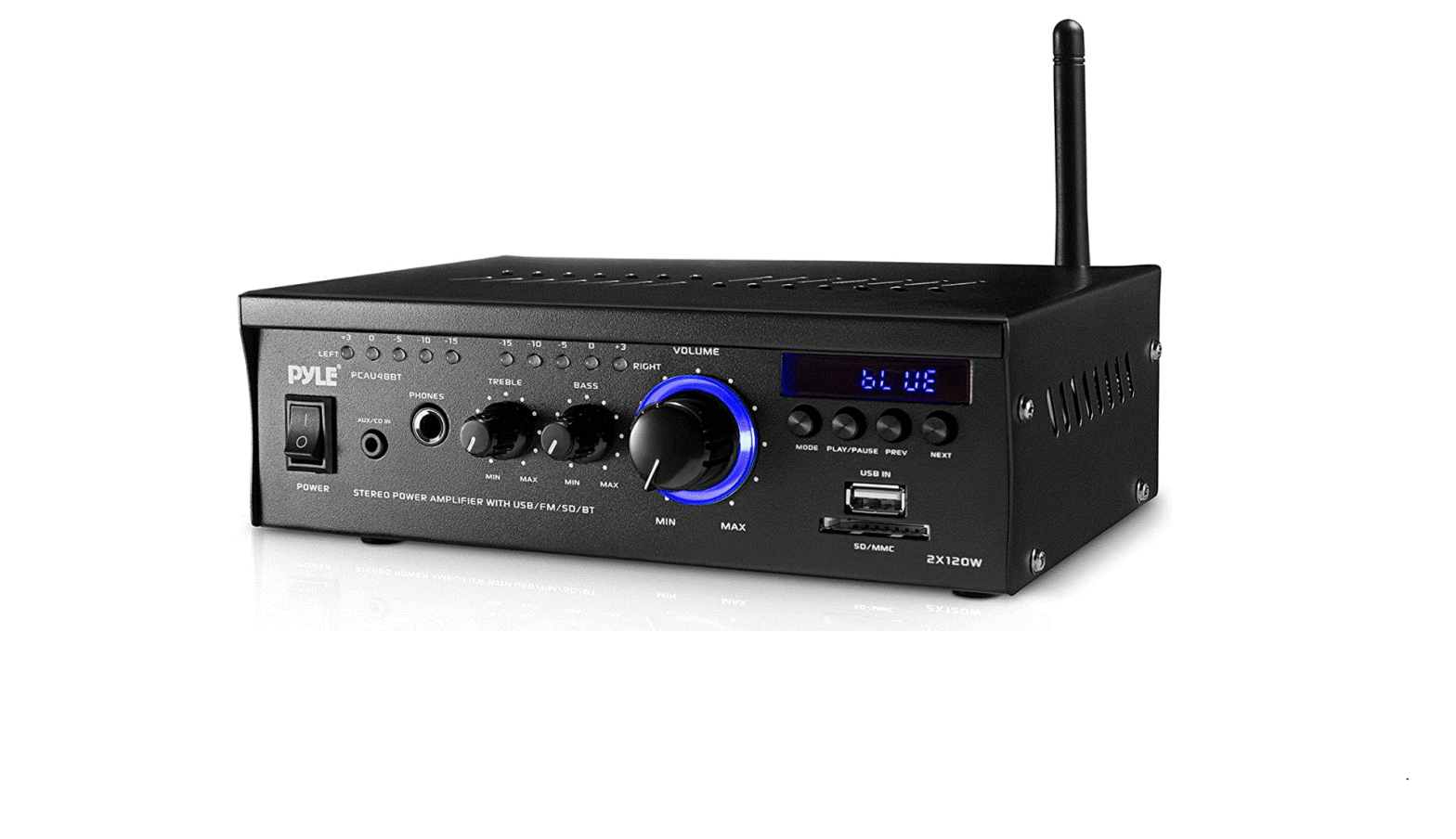 Bluetooth Mini Stereo Power Amplifier - 2x120w Dual Channel Sound Audio Receiver Entertainment W/remote, For Amplified Speakers-operations Manual