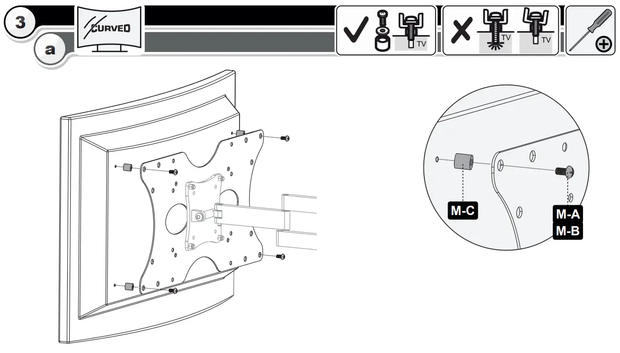 ricoo F0342 Adaptor Plate Extension for TVs - Fig 1