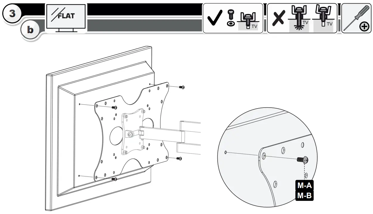 ricoo F0342 Adaptor Plate Extension for TVs - fig2