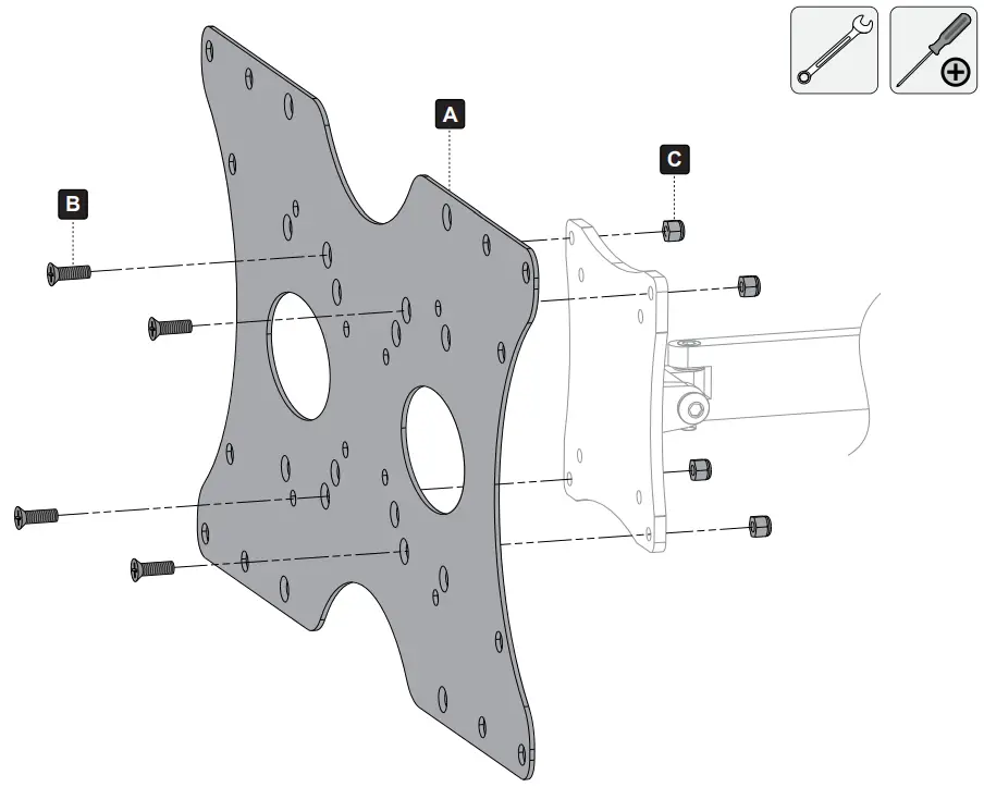 ricoo F0342 Adaptor Plate Extension for TVs - fig4