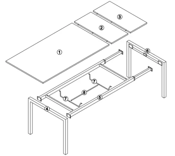 SHANGRI-LA SLBICCADTCA Bicca Extendable Dining Table FIG (1)