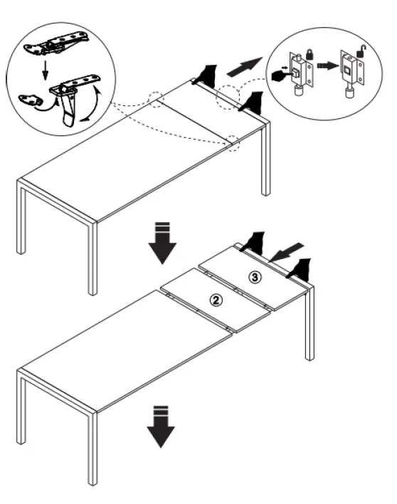 SHANGRI-LA SLBICCADTCA Bicca Extendable Dining Table FIG (14)