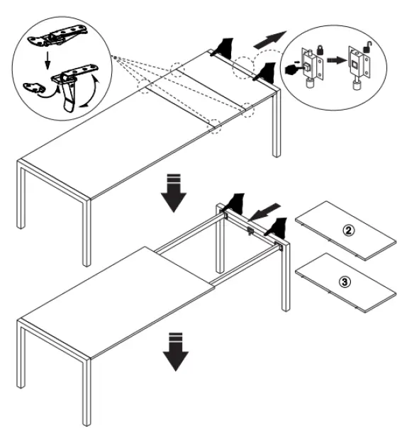SHANGRI-LA SLBICCADTCA Bicca Extendable Dining Table FIG (16)