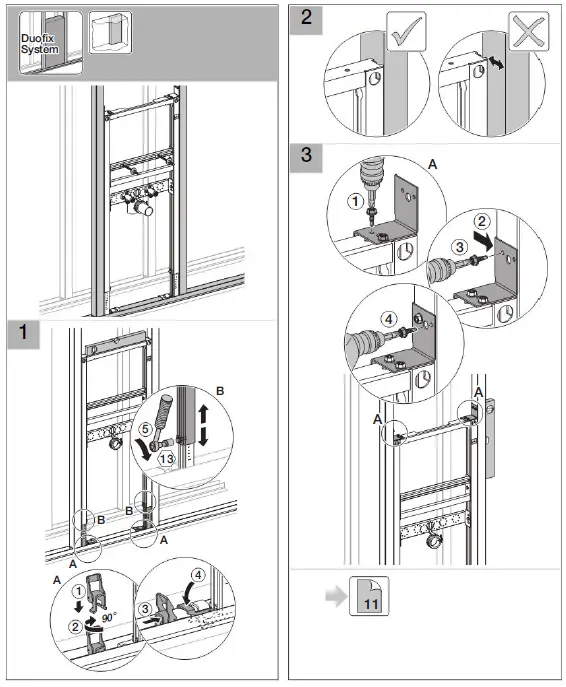 GEBERIT 111430001 Duofix Mounting Element for Washbasin-11