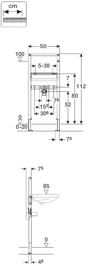 GEBERIT 111430001 Duofix Mounting Element for Washbasin-2