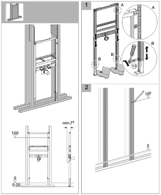 GEBERIT 111430001 Duofix Mounting Element for Washbasin-7