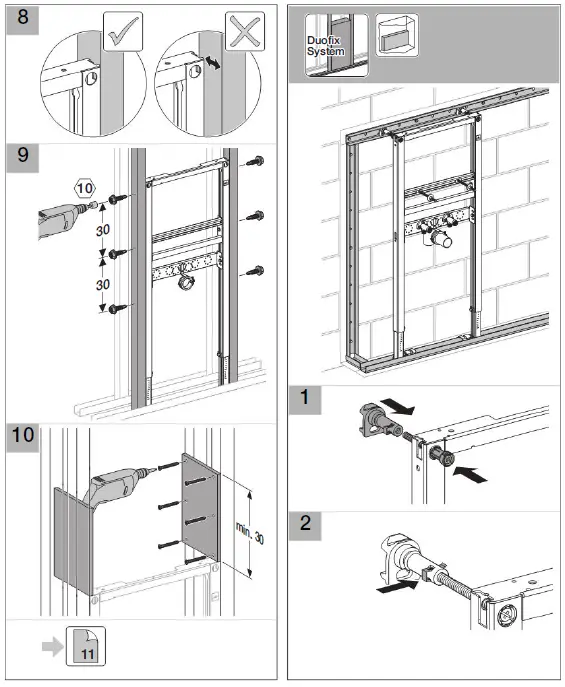 GEBERIT 111430001 Duofix Mounting Element for Washbasin-9
