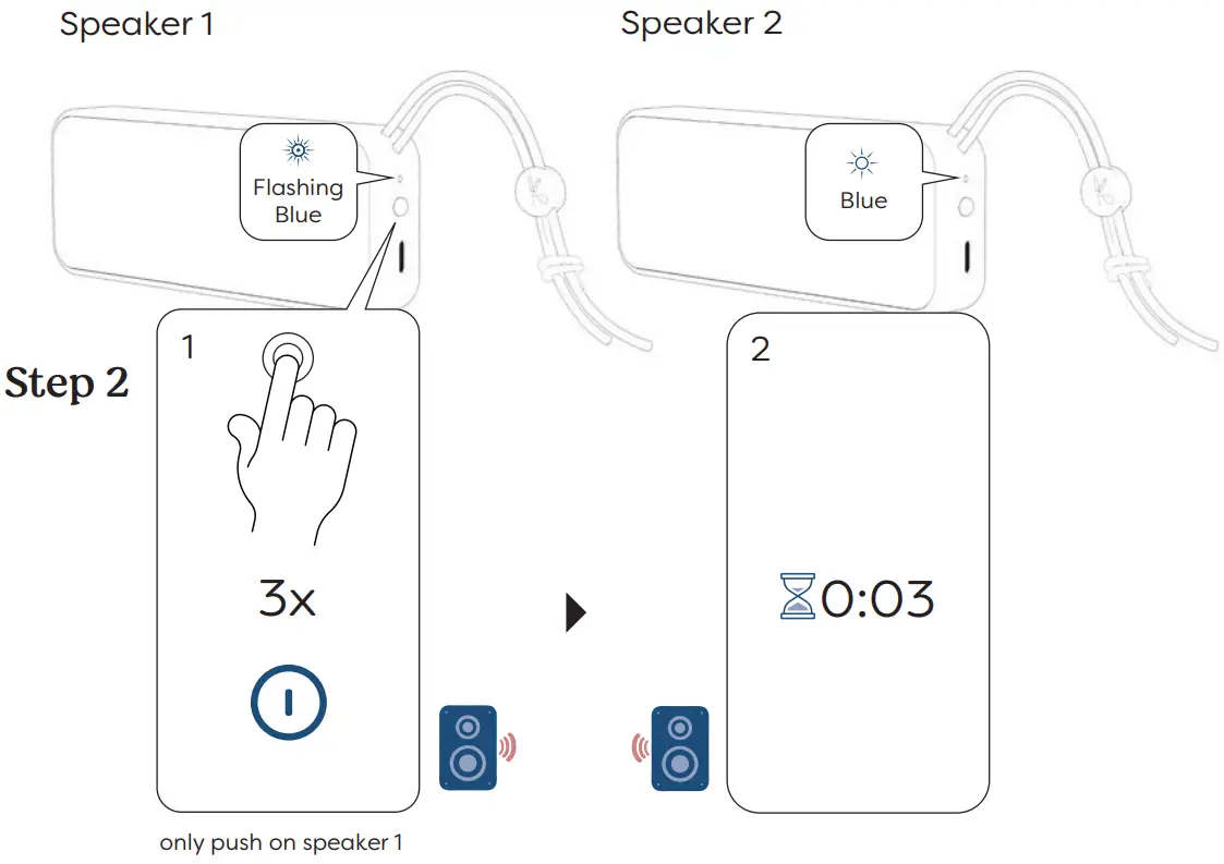 kreafunk KFDZ56 aGROOVE Mini Bluetooth Speaker - Play pause Step 2