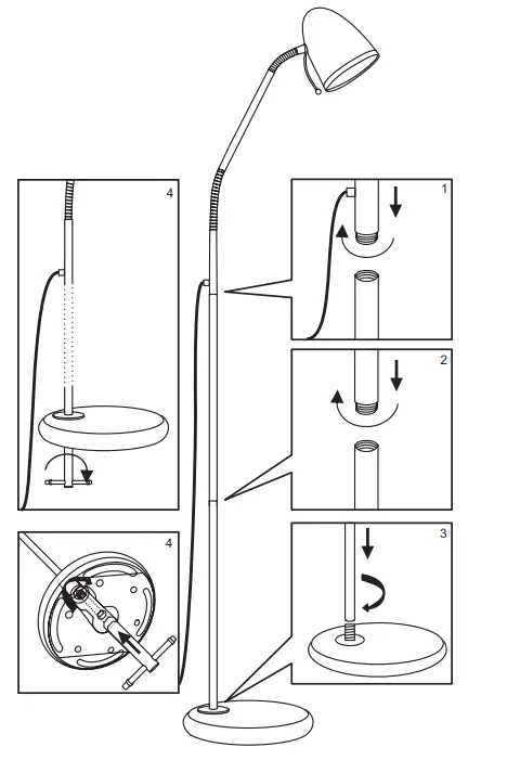LiteWORKS AUL1027 Clarke Floor Lamp